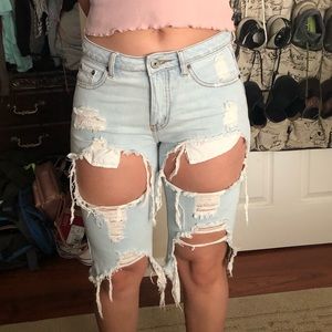 Forever 21 distressed shorts/jorts knee length